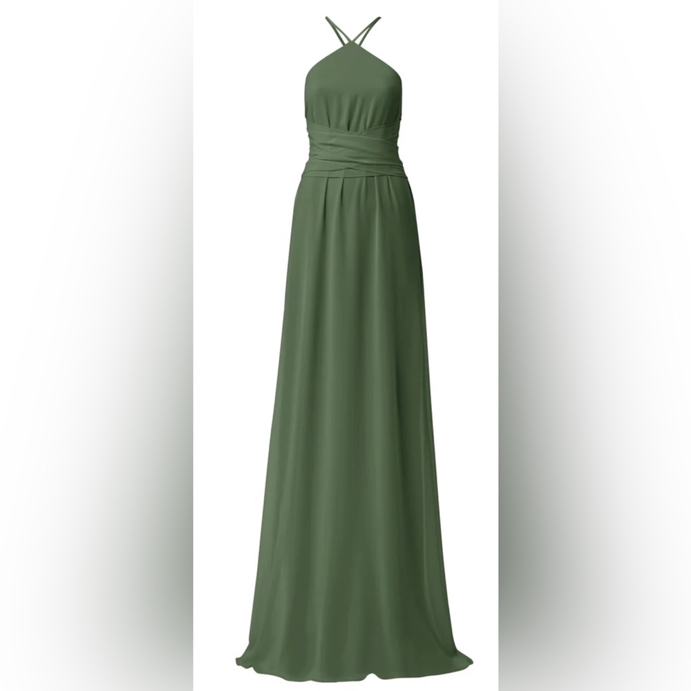 Nouvelle Amsale Olive Bridesmaid Dress- Fae
